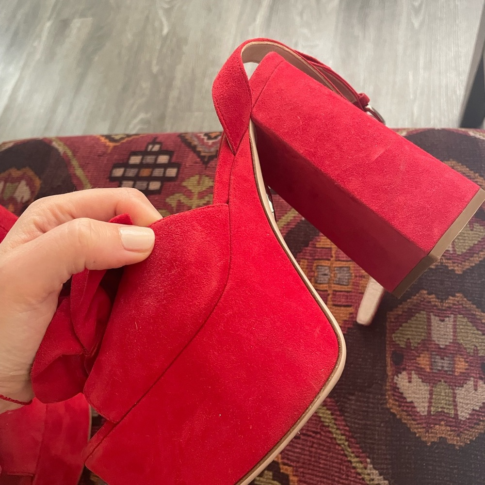 Miu Miu Red Platform Heels - image 4